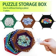 Small Puzzle Piece Sorter Woolen Folding Button Style Puzzle Sorting Trays Acces New Clearance Sales Today Deals Multicolor